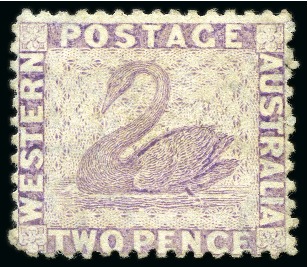 Stamp of Australia » Western Australia 1864-79 Wmk CC 2d MAUVE, ERROR OF COLOUR, unused