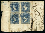 Stamp of India » 1854 Lithographs 1854 1/2a blue, die I, selection mounted and knowledgeably written up on album page (*)