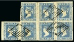 Stamp of India » 1854 Lithographs 1854 1/2a blue, die I, selection mounted and knowledgeably written up on album page (*)