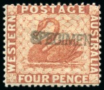 Stamp of Australia » Western Australia 1871-1912, Mint collection on stockcards, better items incl. two £1 brown-orange