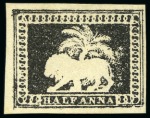 Stamp of India » 1854 Lithographs 1854 Tracing Essays: Group of eight essays neatly mounted (*)