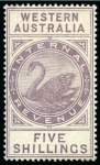 Stamp of Australia » Western Australia REVENUES: Group incl. 1895-97 Internal Revenue SPECIMENS to £100