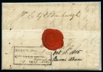 Stamp of India » Postal History 1815-18 Two folded entires from London to Calcutta and Madras *