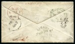 Stamp of India » 1854 Lithographs 1854 4a red and blue, 2a green both in combination with 1855 8a, all tied on small neat envelope to Edinburgh (*)