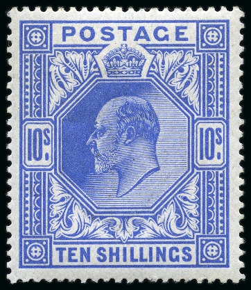 Stamp of Great Britain » King Edward VII » 1911-13 Somerset House Issues 1911-13 Somerset House 10s blue mint nh