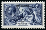 Stamp of Great Britain » King George V » 1913-19 Seahorse Issues 1913 Waterlow Seahorses 2s6d-£1 set of five, including both 2s6d shades, overprinted "SPECIMEN" type 26