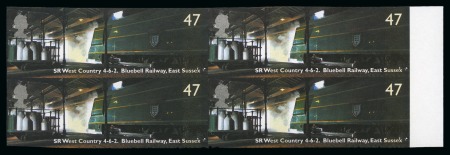 Stamp of Great Britain » Queen Elizabeth II 2004 Classic Locomotives 47p mint right hand marginal horizontal imperforate block of four