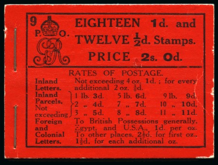 Stamp of Great Britain » Booklets 1913 2s Booklet, complete, original staples, back cover with Pears Soap advert