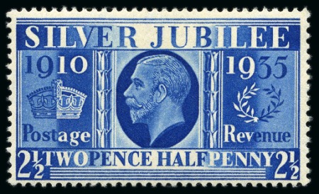 Stamp of Great Britain » King George V » 1924-36 Issues 1935 Silver Jubilee 2 1/2d PRUSSIAN BLUE mint nh