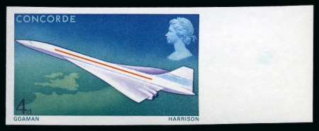 Stamp of Great Britain » Queen Elizabeth II 1969 First Flight of the Concorde mint nh set of 3 imperforate imprimaturs