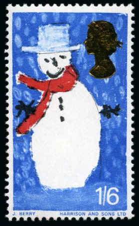 Stamp of Great Britain » Queen Elizabeth II 1966 Christmas 1s6d with PINK OMITTED (hat), mint nh