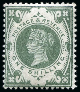 Stamp of Great Britain » 1855-1900 Surface Printed » 1887-1900 Jubilee Issue & 1891 £1 Green 1887-1900 Jubilee Issue 1/2d to 1s (both 1/2d and 1s) basic mint nh set of 14