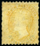 Stamp of Australia » South Australia 1867-70 10d on 9d Yellow, perf 11 1/2-12 1/2 x roulette, PRINTED ON BOTH SIDES, used