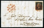 Stamp of Great Britain » 1840 1d Black and 2d Blue "May Dates" 1840 (May 24) Wrapper from Mansfield to London with 1840 1d Black pl.1a DE, rare 3rd Sunday usage in May 1840