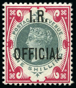 Stamp of Great Britain » Officials INLAND REVENUE: 1901 1s Green & Carmine I.R. Official mint og
