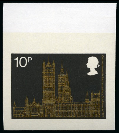 Stamp of Great Britain » Queen Elizabeth II 1973 19th Commonwealth Parliamentary Conference 8p and 10p mint imperforate imprimaturs