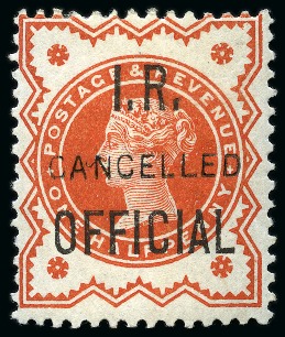 Stamp of Great Britain » Officials INLAND REVENUE: 1888 1/2d Vermilion I. R. Official with "CANCELLED" type 14 overprint, mint hr