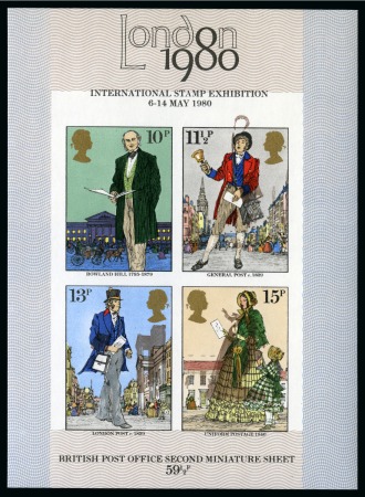 Stamp of Great Britain » Queen Elizabeth II 1979 Sir Rowland Hill miniature sheet IMPERFORATE, mint nh