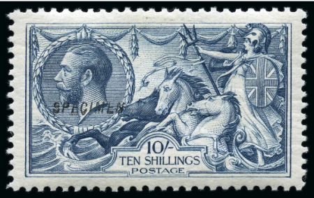 Stamp of Great Britain » King George V » 1913-19 Seahorse Issues 1919 Bradbury Wilkinson Seahorses 10s with SPECIMEN type 23 overprint