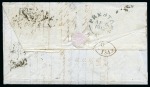 Stamp of Great Britain » 1841 1d Red 1843 (Apr 5) Wrapper from London to Preston bearing four 1d red-brown pl.29 beautifully tied by crisp London "2" in MCs