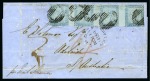 Stamp of Mauritius » 1859 Lapirot Issue » Worn Impressions (SG 39) THE LARGEST KNOWN MULTIPLE OF THE 1859 LAPIROT ON COVER AND TO A RARE DESTINATION