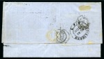 Stamp of Mauritius » 1859 Sherwin Issue (SG 40) The Finest Known Sherwin Cover - 1859 Entire letter to Bordeaux with FOUR 1859 Sherwin 2d deep blue