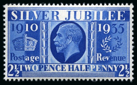 Stamp of Great Britain » King George V » 1924-36 Issues 1935 Silver Jubilee 2 1/2d PRUSSIAN BLUE mint