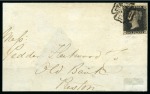 Stamp of Great Britain » 1840 1d Black and 1d Red plates 1a to 11 1840 1d Black pl.6 DG, clear to large margins, tied by a fine strike of the MANCHESTER "Fish tail" DISTINCTIVE MC to front
