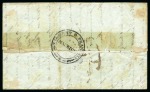 Stamp of Mauritius » Pre-Stamp & Stampless Postal History 1839 (14.3) Folded entire from Port Louis to France, bearing black double circle 'L'AGENT/FRANCAIS/MAURICE' forwarding agents despatch hs