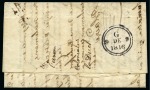 Stamp of Mauritius » Pre-Stamp & Stampless Postal History 1816 (9.9) Folded part entire from Port Louis to London, bearing fine strike of the 2-line 'PORT LOUIS/UNPAID' despatch hs