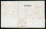 Stamp of Mauritius » Pre-Stamp & Stampless Postal History 1817 (20.1) Folded entire from South Port to France, bearing fine strike of the black oval 'PORT LOUIS/POST PAID' despatch hs