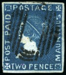 Stamp of Mauritius » 1859 Sherwin Issue (SG 40) 1859 Sherwin 2d deep blue, position 4, good even margins, used