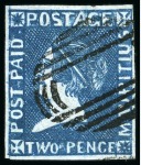 Stamp of Mauritius » 1859 Sherwin Issue (SG 40) 1859 Sherwin 2d deep blue, position 9, good even margins, used