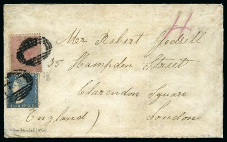 Stamp of Mauritius » 1859 Dardenne Issue (SG 41-44) DARDENNE / DE LA RUE COMBINATION COVER