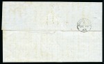 Stamp of Mauritius » Pre-Stamp & Stampless Postal History 1863 (9.10) "Pipon Adam" entire letter from St. Dennis, Reunion to Mauritius. showing very fine unframed "Late Received" and "Ship Letter"