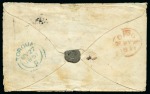 Stamp of Mauritius » Pre-Stamp & Stampless Postal History 1851 (17.9) Small envelope from London and Torquay, England to Mauritius, franked GB 1851 1d red tied by 'B03' P&O Mail Boat barred oval 