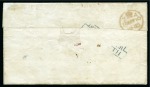Stamp of Mauritius » Pre-Stamp & Stampless Postal History 1850 (8.3) Soldiers rate cover from Port Louis to England, bearing black 'MAURITIUS/POST OFFICE' cds alongside scarce 'SOLDIERS & SEAMENS LETTER/4/BY SHIP'