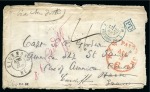 Stamp of Canada » Newfoundland 1869 (Aug 2) S.S. Germania wreck cover envelope from Richmond, Maine, to Le Havre and redirected to Cardiff