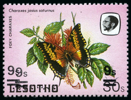 Stamp of Basutoland LESOTHO: 1986-88 9s on 30s ERROR SURCHARGE TRIPLE, mint nh