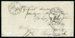 Stamp of Bahamas 1857 (Apr 22) Wesleyan missionary wrapper addressed to London, England but missent to London, Canada