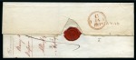 Stamp of Bahamas 1836 Cover to London with "BAHAMAS" straight-line handstamp (Ludington type B1) on reverse