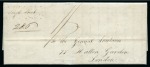 Stamp of Bahamas 1840 Missionary letter with "BAHAMAS" straight-line hand stamp (Ludington type B4) 