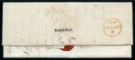 Stamp of Bahamas 1840 Missionary letter with "BAHAMAS" straight-line hand stamp (Ludington type B4) 
