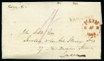 Stamp of Bahamas Bahamas 1844 entire straight-line BAHAMAS watery brownish Ink Ludington Type B1