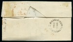 Stamp of Bahamas Bahamas 1844 entire straight-line BAHAMAS watery brownish Ink Ludington Type B1