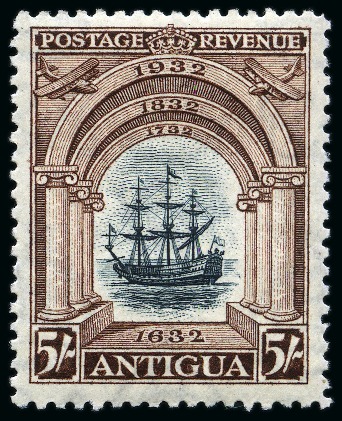Stamp of Antigua & Barbuda 1932 Tercentenary mint set of 10, fine