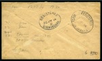 Stamp of Cayman Islands 1908 (Oct 26) Envelope sent registered to Czechoslovakia with illeagal use of 1d on 4d Revenue