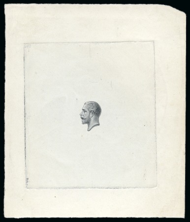 Stamp of Cayman Islands 1921-26 Die proof of the KGV's head in black on semi-glazed paper (77x91mm), very fine
