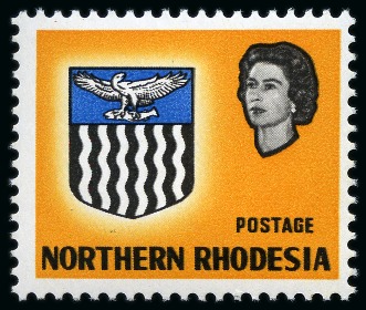 Stamp of Northern Rhodesia 1963 3d Yellow mint nh with VALUE AND ORANGE EAGLE OMITTED error