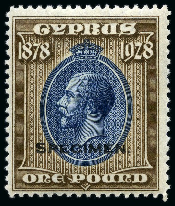 Stamp of Cyprus » King George V Issues 1928 50th Anniversary of British Rule mint hr set of 10 with SPECIMEN overprint
